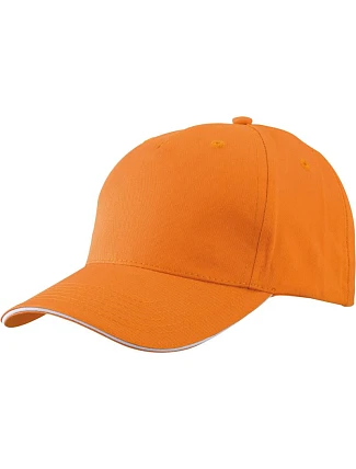 Daiber MB 6526 5-panelová sendvičová čiapka 03.6526 oranžová/biela Daiber MB 6526 5-panelová sendvičová čiapka 03.6526 oranžová/biela