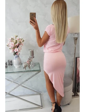 Asymetrické šaty púdrovo ružové Asymetrické šaty púdrovo ružové