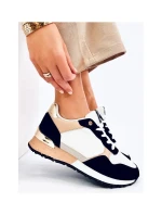 Dámska športová obuv BB2216 White-Black-Beige - Inello