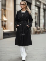 FashionStreet čierny dvojradový kabát TY5354
