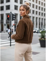 FashionStreet dámska hnedá semišová bunda TY5581