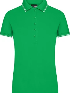 Daiber JN 985 Dámske polo tričko s piké vzorom 02.0985 fern green/white