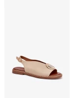 Sandále A8229 beige - Krok vo veľkom štýle