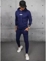 Pánske tmavomodré tepláky FashionStreet AX0687