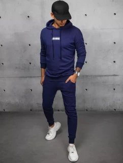 Pánske tmavomodré tepláky FashionStreet AX0687