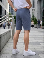 Pánske teplákové šortky so šnúrkou, modré, FashionStreet SX2623