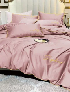 Bavlnený svet Súprava posteľnej bielizne s výšivkou z mikrovlákna FHL-2649 160x200