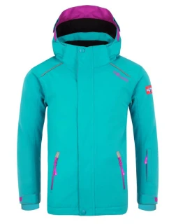 Trollkids Kids Detská snehová bunda Holmenkollen Pro s kapucňou tyrkysová (913-125)
