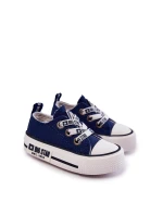 Dziecięce Materiałowe Trampki BIG STAR KK374050 Granatowe