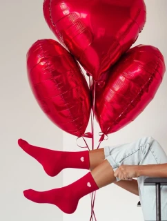 Dámske ponožky Little Hearts Red