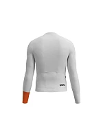 Cyklistické tričko POC M's Cadence L/S Jersey, biele