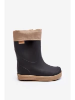 Dziecięce Kalosze Z Ocieplaczem Snow Wave Gokids 981 Czarno-Beżowe