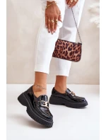 Zazoo 20176 Lakierowane Półbuty Mokasyny Damskie Ze Skóry Naturalnej Czarne