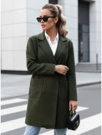 Dámsky nadrozmerný dlhý olivový kabát LINNORE FashionStreet NY0704