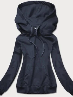 Dámska tenká mikina klokanka tmavomodrá (W06-25)