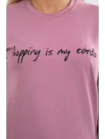Nakupovanie je moja kardio blúzka tmavo ružová