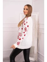 Vianočný sveter s medvedíkom vo farbe ecru