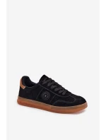 Zamszowe Sneakersy Damskie Big Star RR274851 HI-POLY SYSTEM Czarne