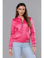 Ružová dámska bunda typu "bomber" (B8123-83)