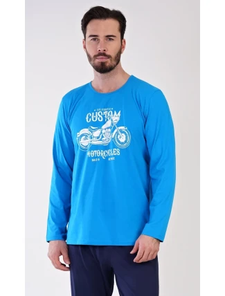 Pánske dlhé pyžamo Motocykel