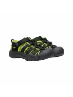 Detské trekingové sandále Keen Newport H2 Black/Lime green na leto (1009942)