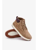 Šnurovacie pánske členkové topánky Big Star Hi-Poly System Brown