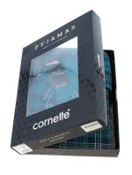 Pánske pyžamo 114/62 Tmavo zelené s tmavomodrou - Cornette Pánske pyžamo 114/62 Tmavo zelené s tmavomodrou - Cornette