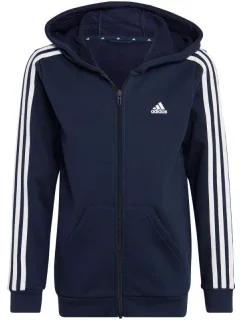 Fleecová mikina adidas Essentials 3-Stripes so zipsom Jr IC0600