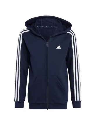 Fleecová mikina adidas Essentials 3-Stripes so zipsom Jr IC0600 Fleecová mikina adidas Essentials 3-Stripes so zipsom Jr IC0600