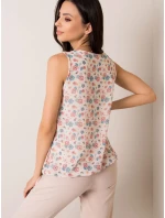 Dámsky top D50039F11004A svetlo béžový