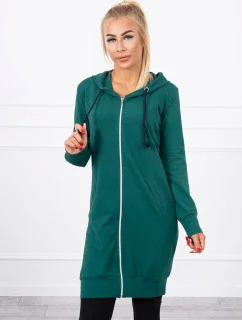 Mikina s kapucňou tmavo zelená