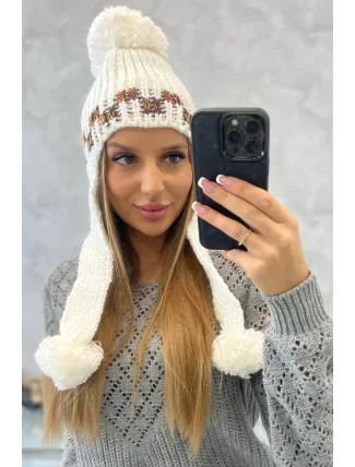 Dámska klapka na uši Nadia K321 biela Dámska klapka na uši Nadia K321 biela