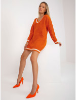 Dámsky sveter LC SW 8023 tmavo oranžový
