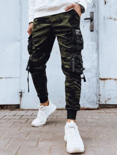 FashionStreet zelené pánske bojové nohavice UX4207
