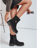 Dámske čierne semišové topánky FashionStreet ZY1115
