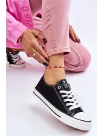 Damskie Klasyczne Trampki Czarno-Białe Ecoma