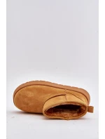 Niskie Śniegowce Damskie Na Platformie Ocieplane Futerkiem Camel Saldren Niskie Śniegowce Damskie Na Platformie Ocieplane Futerkiem Camel Saldren