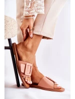 Damskie Modne Klapki Na Lato Różowe Sylvia