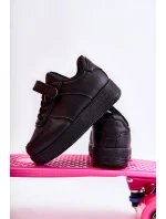 Dziecięce Buty Sportowe Na Rzepy Czarne Elike