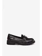Lakované dámske mokasíny HY52-546 black - S.Barski Lakované dámske mokasíny HY52-546 black - S.Barski