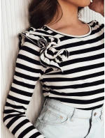 Dámska pruhovaná blúzka MORAS black FashionStreet RY2483 Dámska pruhovaná blúzka MORAS black FashionStreet RY2483