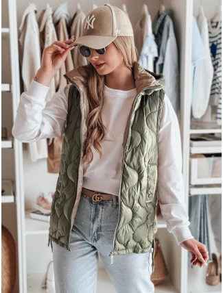 Dámska prechodná prešívaná vesta VESOLITA zelená FashionStreet TY4877 Dámska prechodná prešívaná vesta VESOLITA zelená FashionStreet TY4877