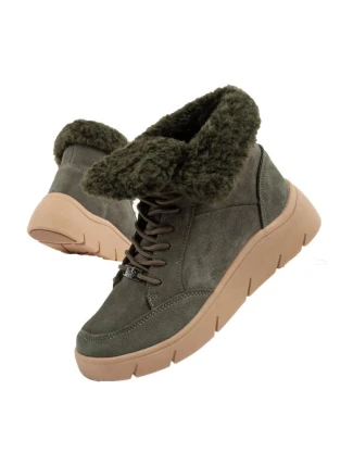Dámska členková obuv F30232 1020 400Tmavo zelená s hnedou - Scholl