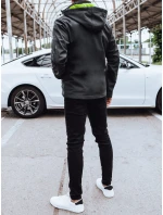 Pánska softshellová bunda s kapucňou tmavosivá FashionStreet TX4472