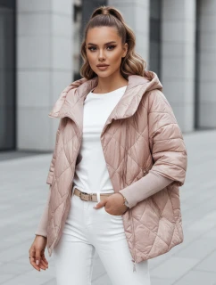 Dámska prechodná prešívaná bunda oversize PUFFILOF pink FashionStreet TY4854