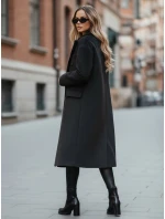 Dámsky zimný kabát dlhý oversize čierny FashionStreet NY0765z