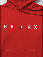 Pánska mikina s kapucňou RELAX, červená, FashionStreet NX0001BX Pánska mikina s kapucňou RELAX, červená, FashionStreet NX0001BX