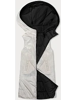 Dámska dlhá obojstranná vesta black-ecru (V771) Dámska dlhá obojstranná vesta black-ecru (V771)