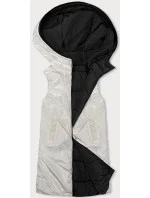 Dámska dlhá obojstranná vesta black-ecru (V771) Dámska dlhá obojstranná vesta black-ecru (V771)