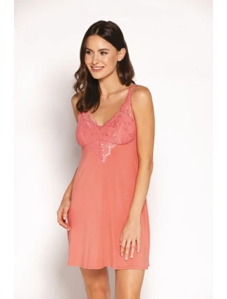 Dámska košieľka Viviane Apricot chemise (s vypchatými košíčkami) - Babella